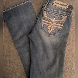 Women's Rock And Revival New Without Tags Denim Jeans with Embroidered Pocket.